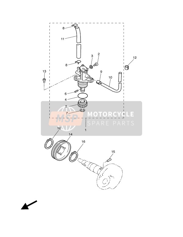 Yamaha EW50N SLIDER NAKED 2003 La pompe à huile pour un 2003 Yamaha EW50N SLIDER NAKED